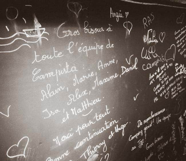 Messages sur le bar